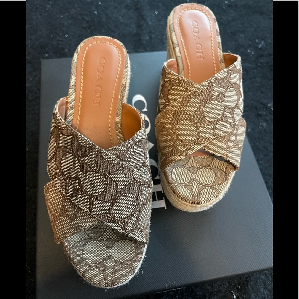 SLIDE ESPADRILLE WEDGE (COACH FG2205)